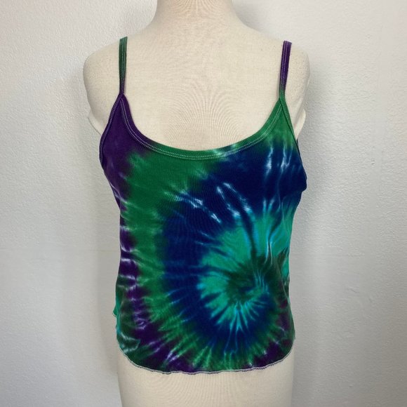 LAT Tops - Tie dye Tank Top Blue Green Purple